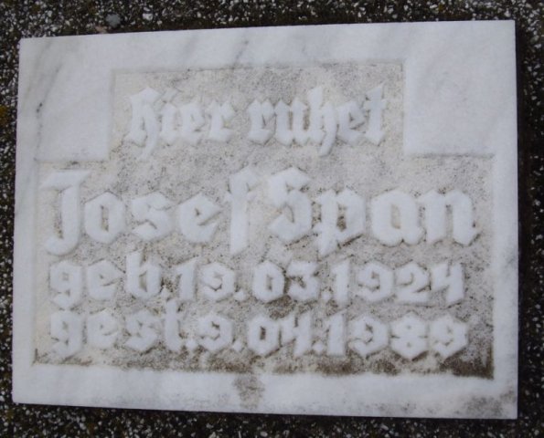 Span Josef 1924-1989 Grabstein